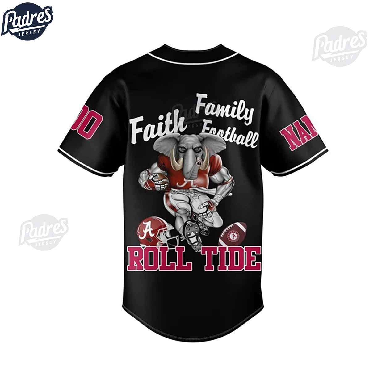 Custom Alabama Crimson Tide Football Baseball Jersey - Padres Jersey Oasis: Elevate Your Baseball Style Game
