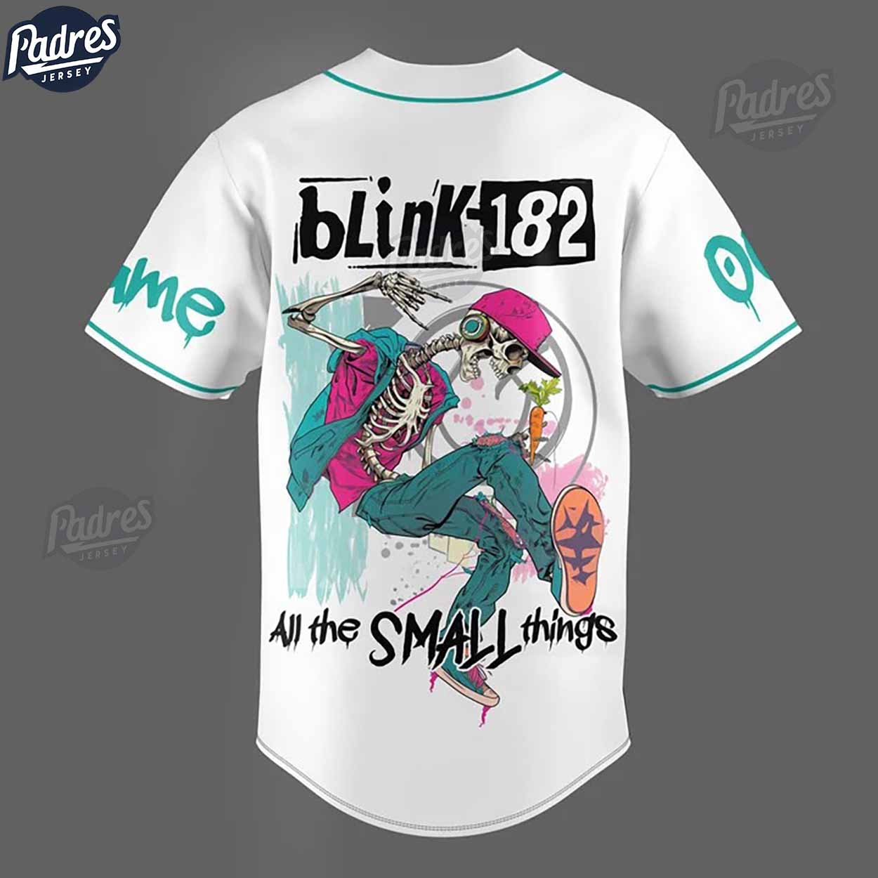 Custom Blink-182 All The Small Things Skeleton Baseball Jersey - Padres Jersey Oasis: Elevate Your Baseball Style Game