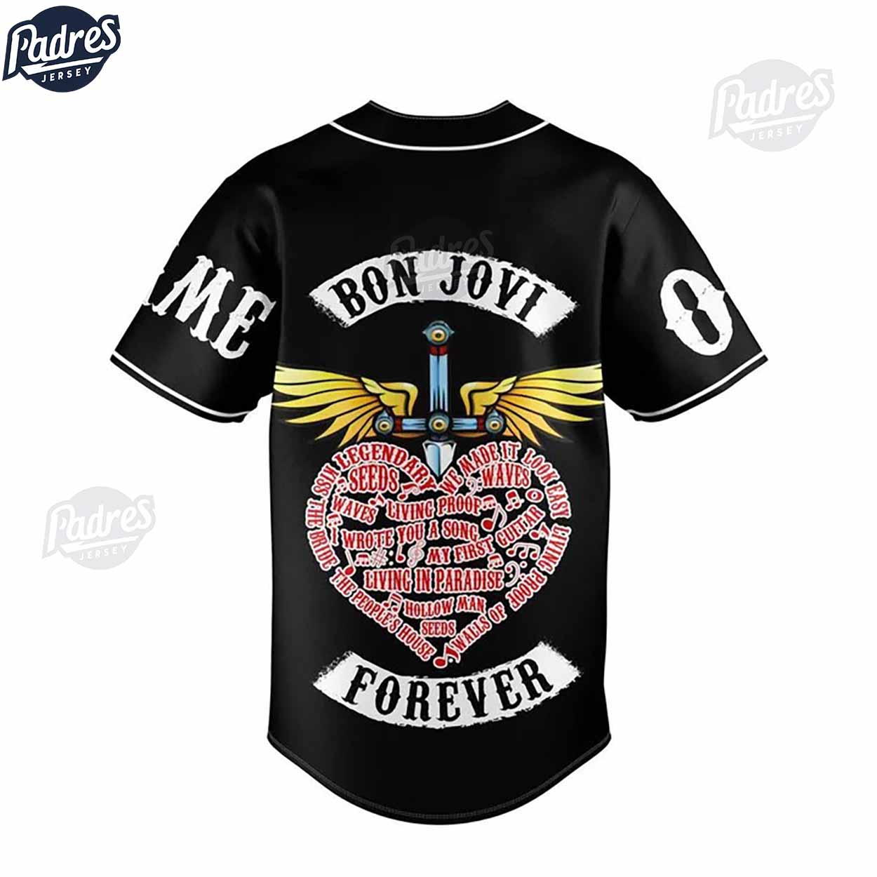 Custom Bon Jovi Forever Baseball Jersey - Padres Jersey Oasis: Elevate Your Baseball Style Game