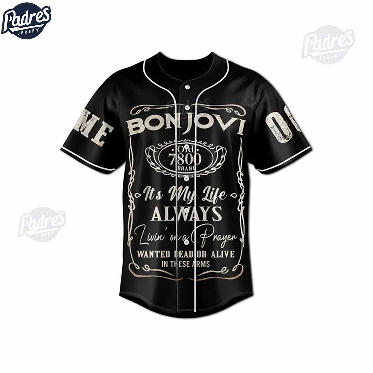 Custom Bon Jovi It's My Life Baseball Jersey - Padres Jersey Oasis: Elevate Your Baseball Style Game