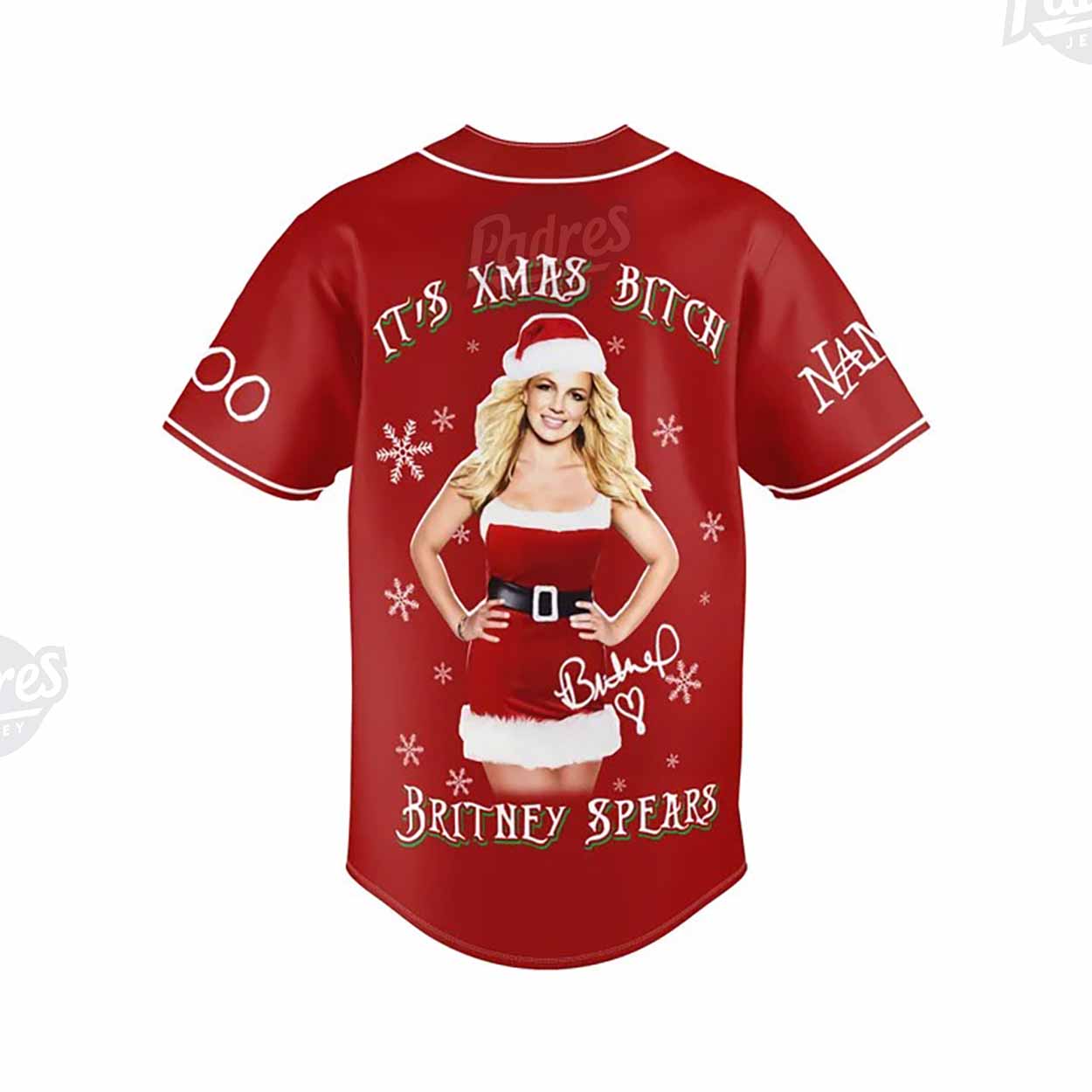Custom Christmas Britney Spears Baseball Jersey - Padres Jersey Oasis: Elevate Your Baseball Style Game