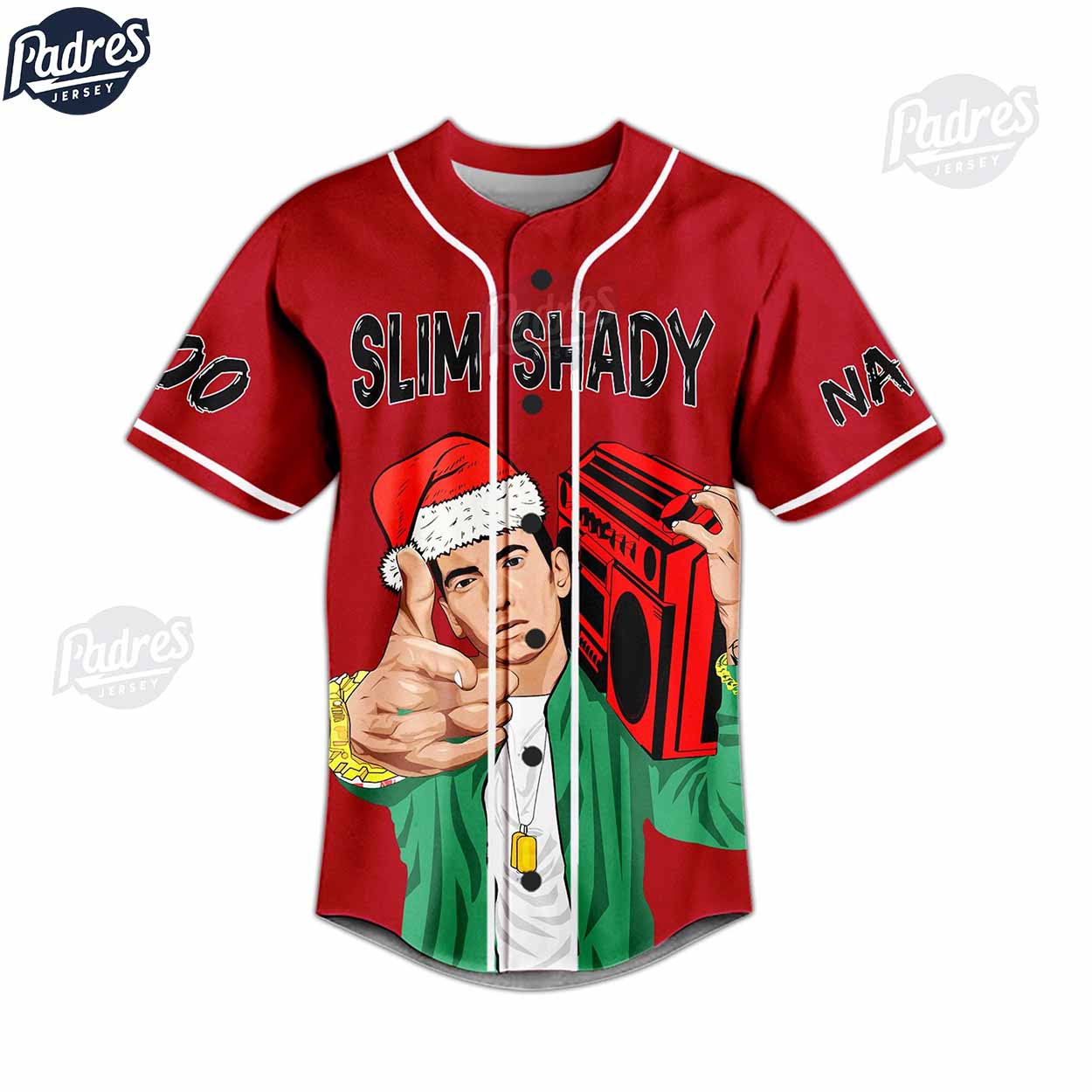 Custom Christmas Eminem Baseball Jersey Style - Padres Jersey Oasis: Elevate Your Baseball Style Game