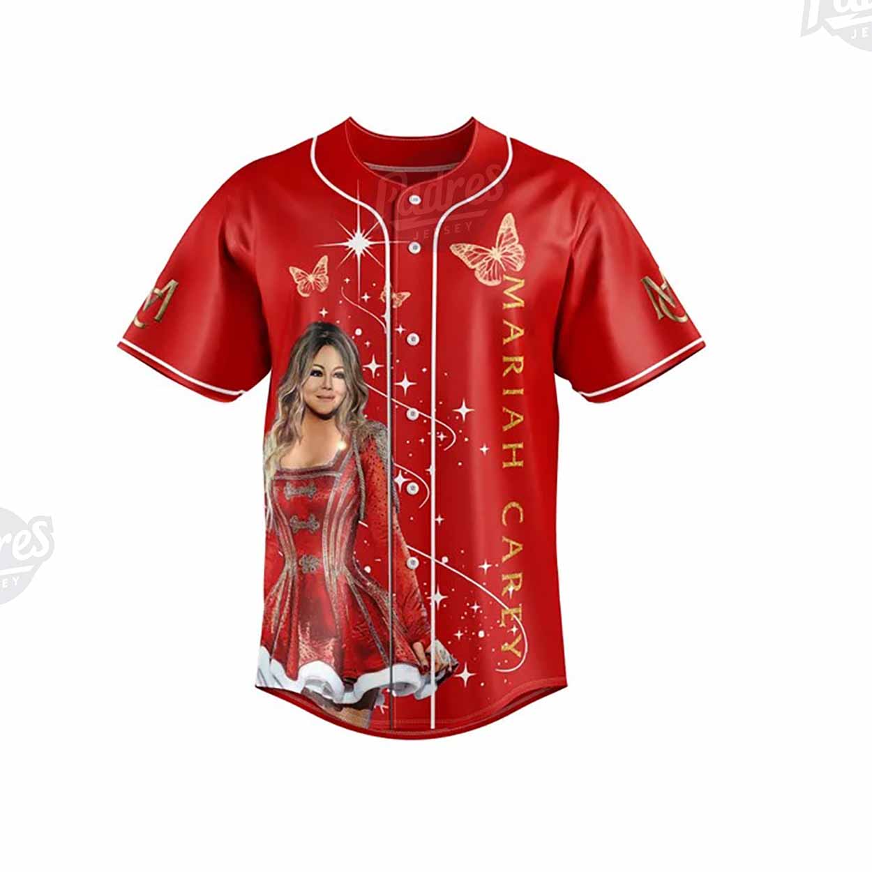 Custom Christmas Mariah Carey Baseball Jersey - Padres Jersey Oasis: Elevate Your Baseball Style Game