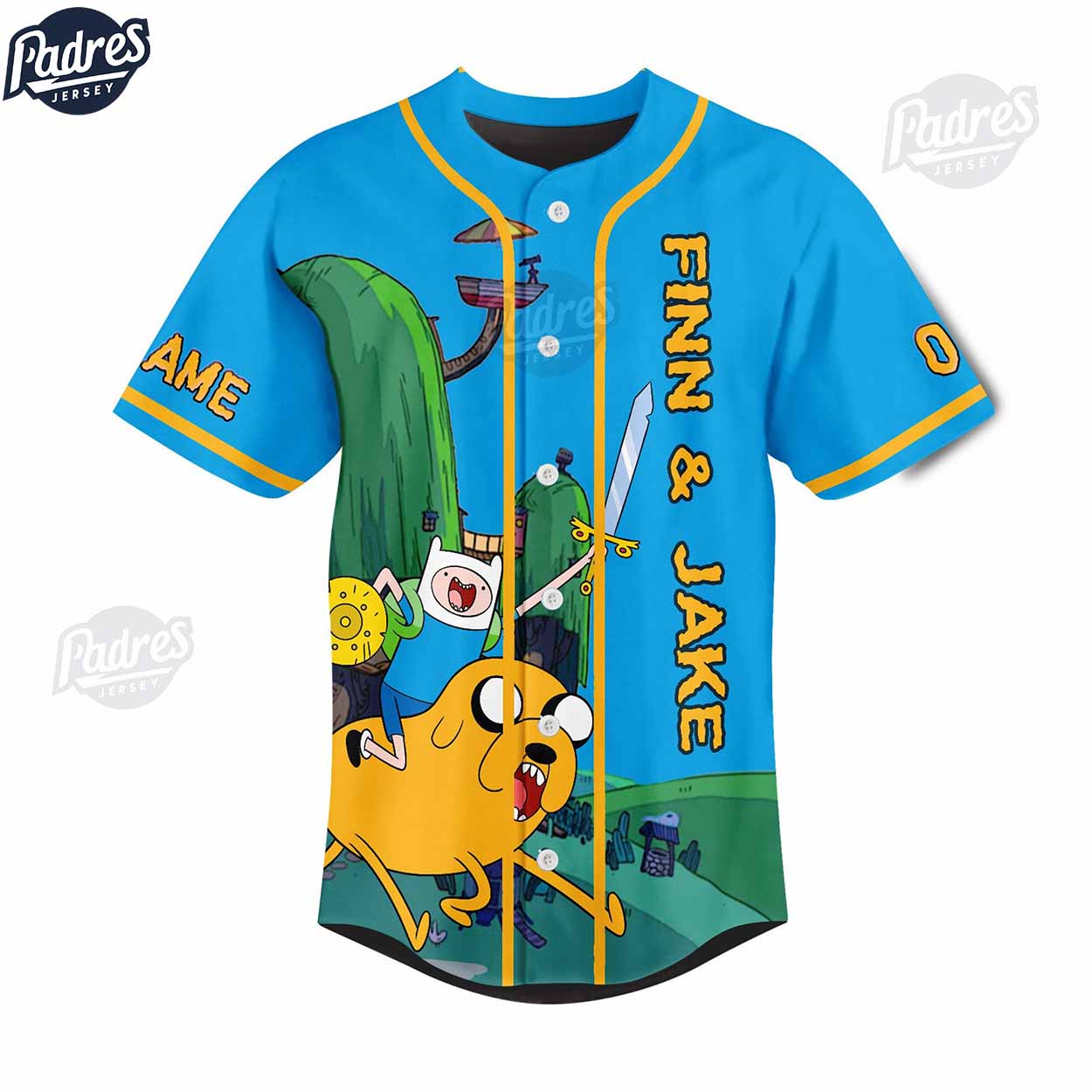 Custom Finn And Jack Adventure Time Baseball Jersey Style - Padres Jersey Oasis: Elevate Your Baseball Style Game