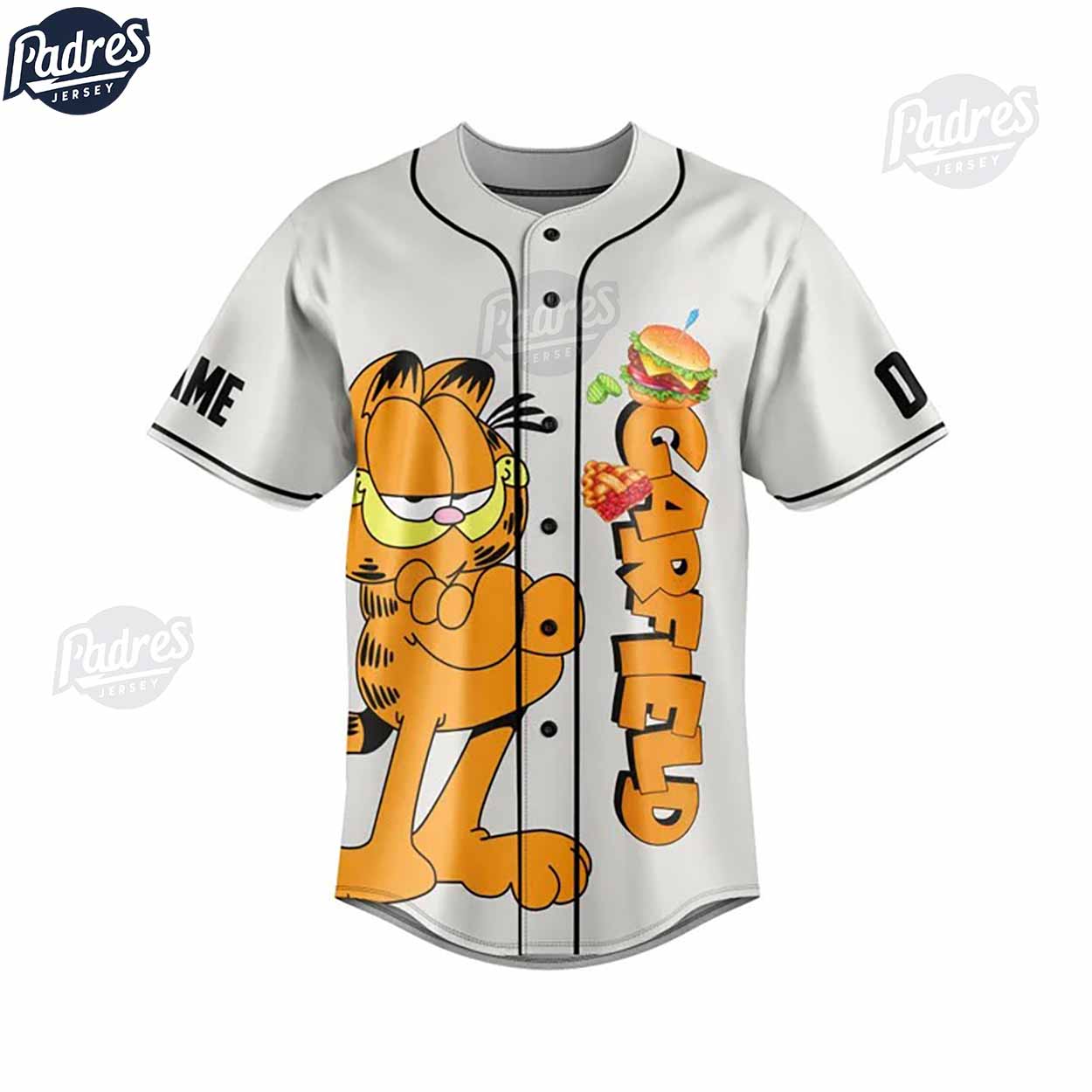 Custom Garfield Baseball Jersey - Padres Jersey Oasis: Elevate Your Baseball Style Game