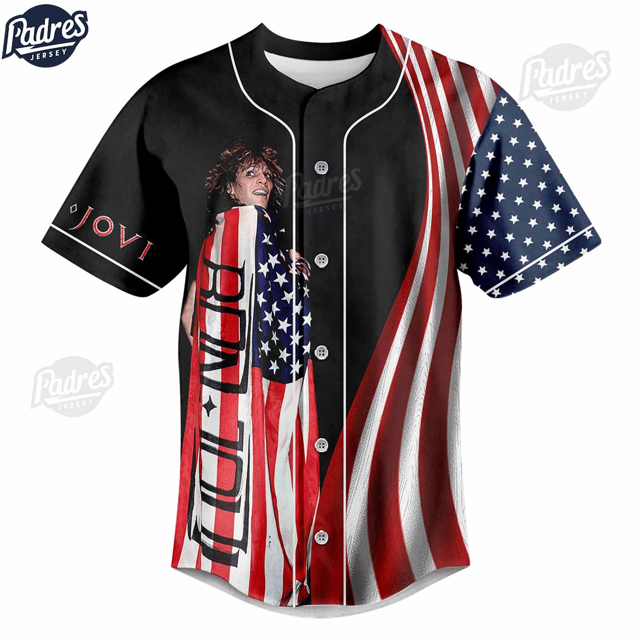 Custom Happy 4th Of July Bon Jovi Baseball Jersey - Padres Jersey Oasis: Elevate Your Baseball Style Game