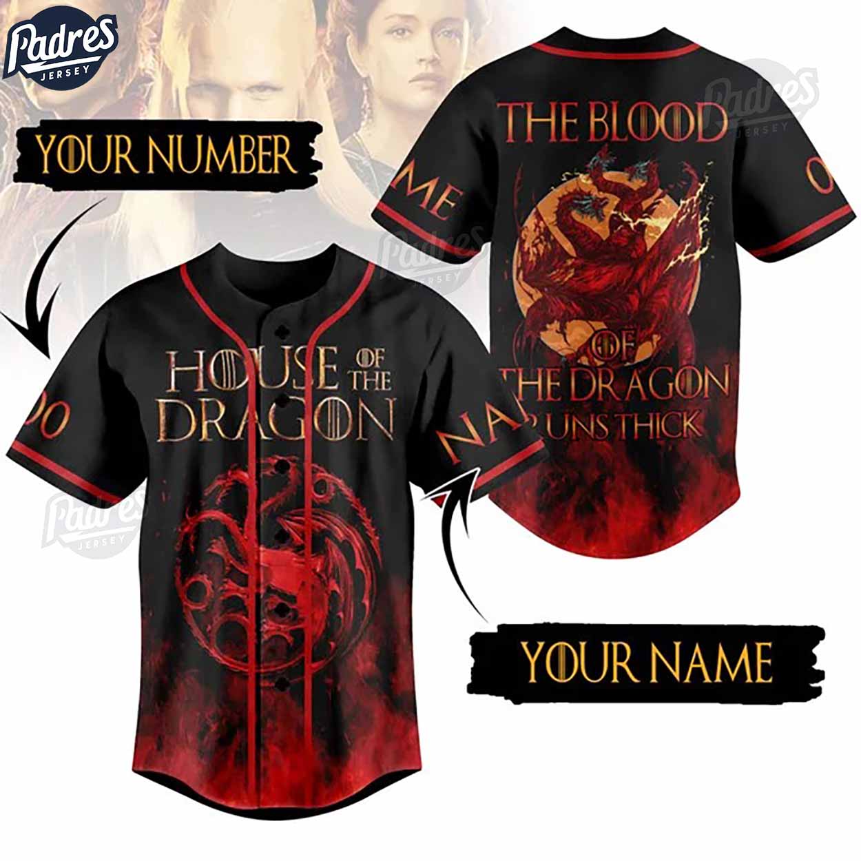 Custom House Of The Dragon Baseball Jersey For You - Padres Jersey Oasis: Elevate Your Baseball Style Game