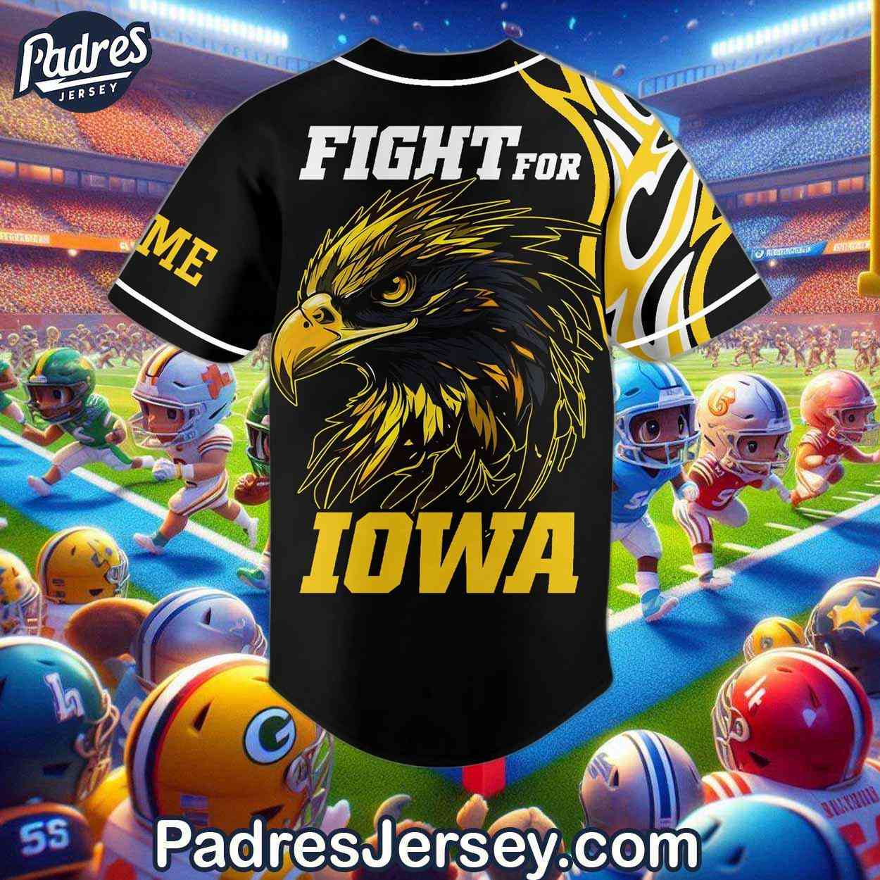 Custom Iowa Hawkeyes Football Baseball Jersey - Padres Jersey Oasis: Elevate Your Baseball Style Game