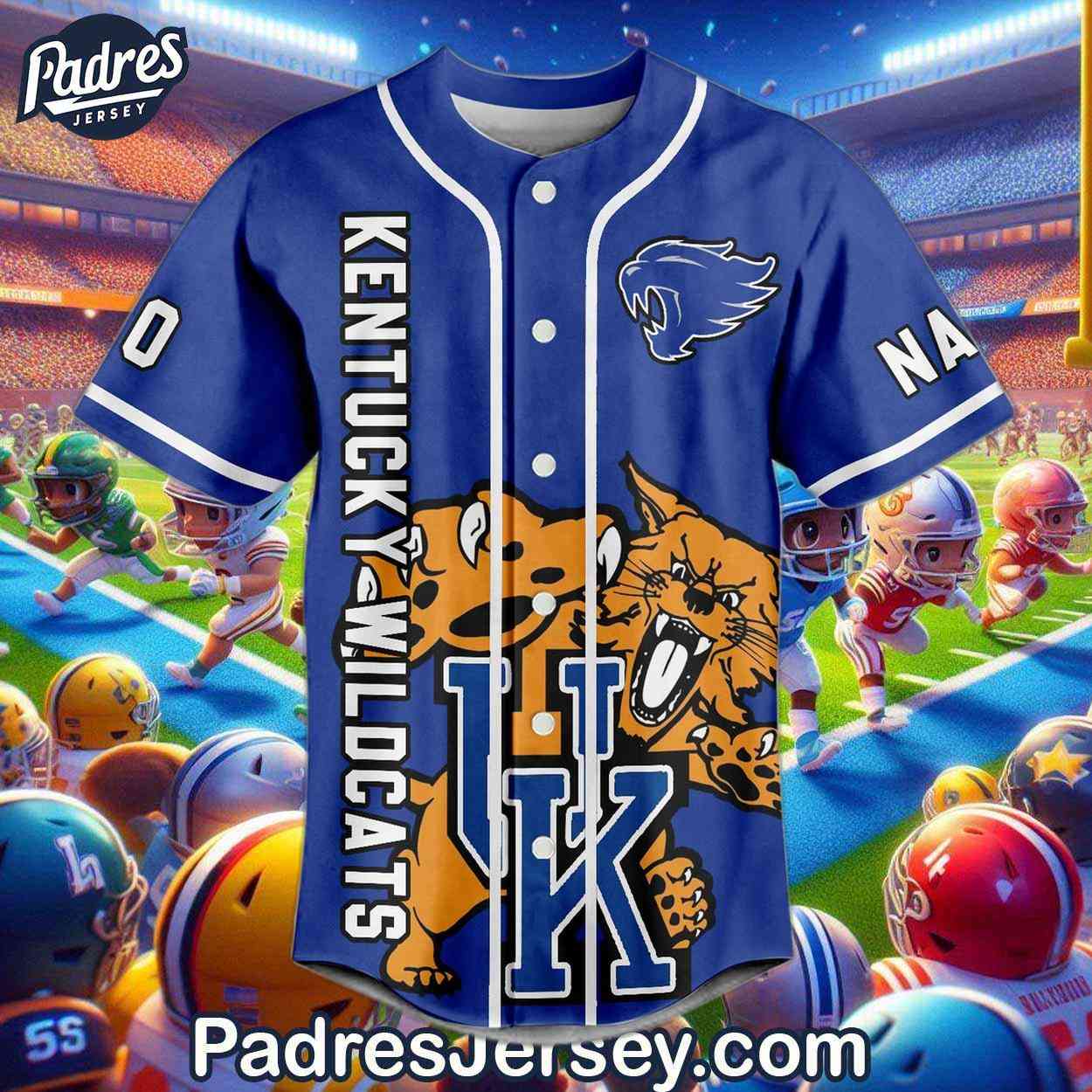 Custom Kentucky Wildcats Football Baseball Jersey - Padres Jersey Oasis: Elevate Your Baseball Style Game