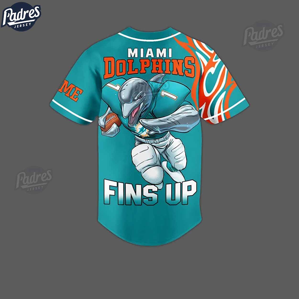 Custom Miami Dolphins Fins Up Baseball Jersey - Padres Jersey Oasis: Elevate Your Baseball Style Game