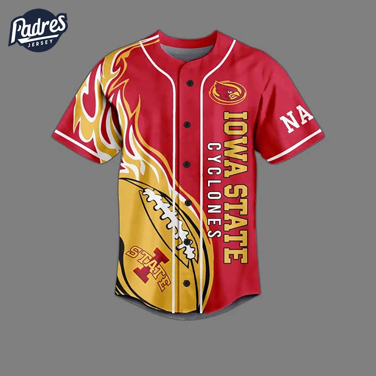 Custom NCAA Iowa State Cyclones Football Baseball Jersey - Padres Jersey Oasis: Elevate Your Baseball Style Game