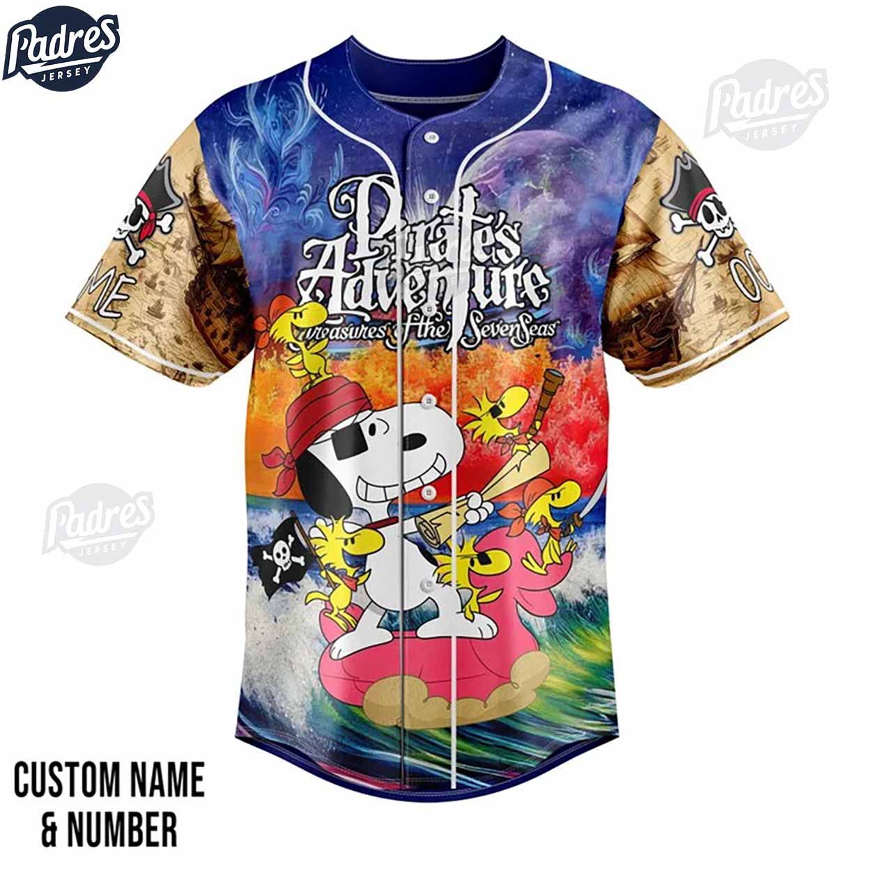 Custom Pirates Adventure Snoopy Baseball Jersey - Padres Jersey Oasis: Elevate Your Baseball Style Game