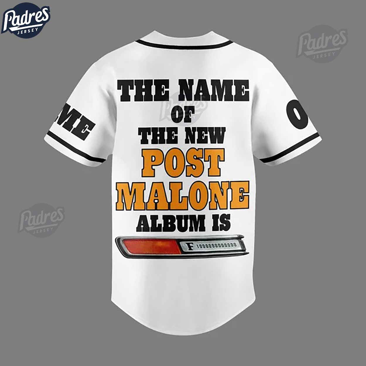 Custom Post Malone F-1 Trillion Baseball Jersey - Padres Jersey Oasis: Elevate Your Baseball Style Game