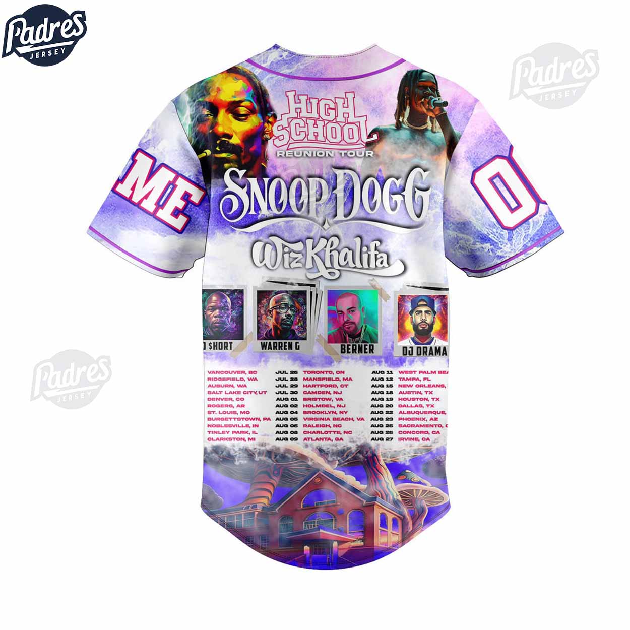 Custom Snoop Dogg High School Baseball Jersey Style - Padres Jersey Oasis: Elevate Your Baseball Style Game