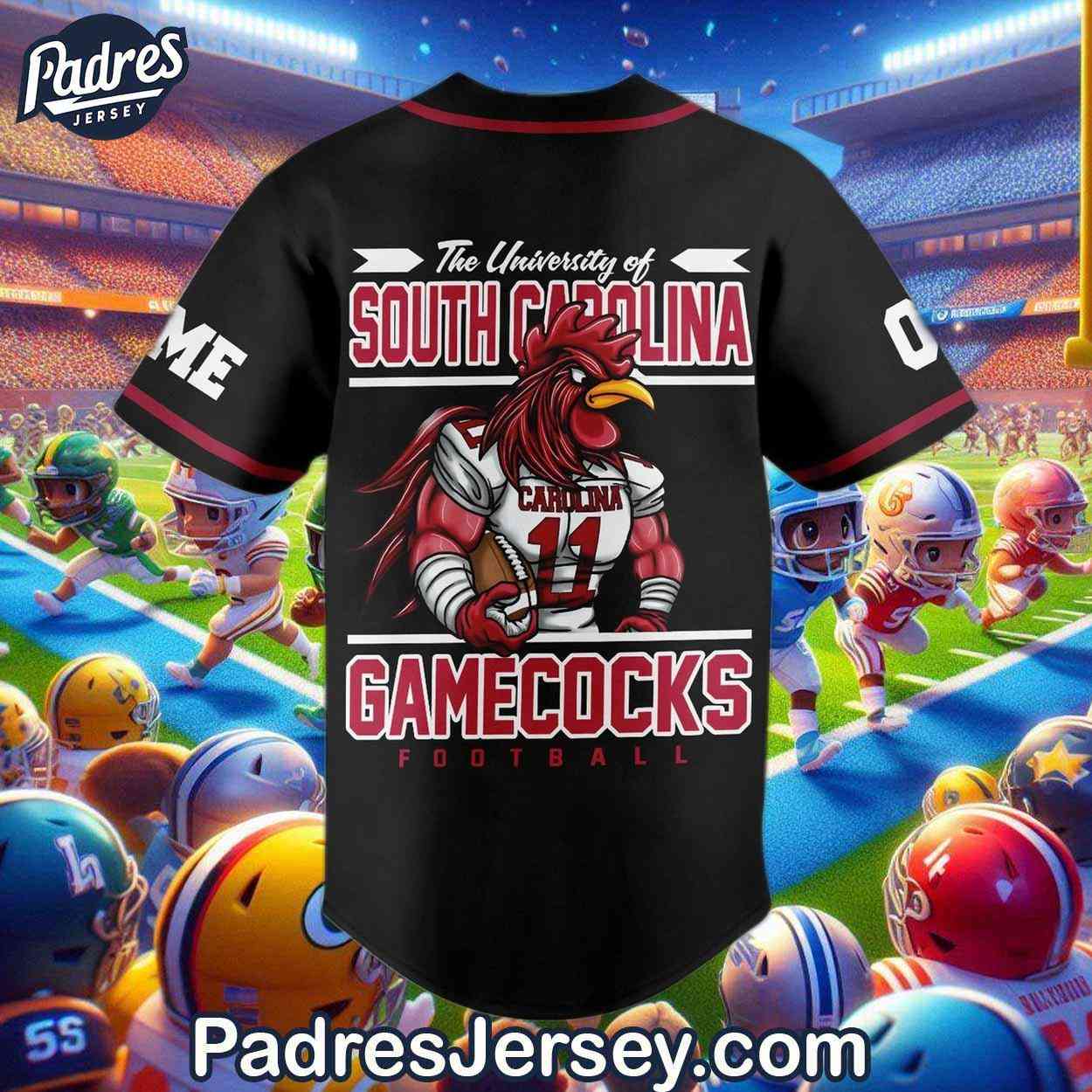 Custom South Carolina Gamecocks Football Baseball Jersey - Padres Jersey Oasis: Elevate Your Baseball Style Game