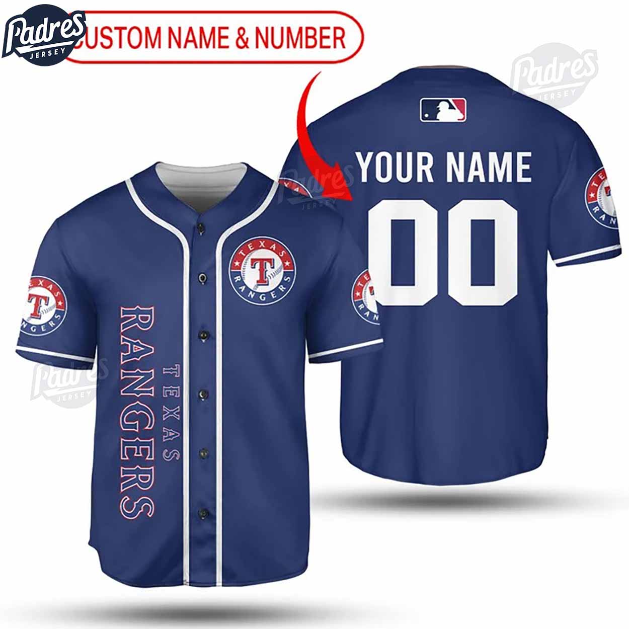 Custom Texas Rangers MLB Baseball Jersey Style - Padres Jersey Oasis: Elevate Your Baseball Style Game