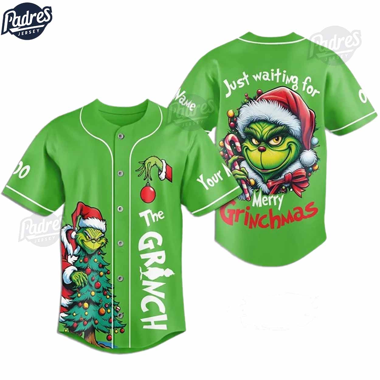 Custom The Grinch Baseball Jersey Outfit - Padres Jersey Oasis: Elevate Your Baseball Style Game