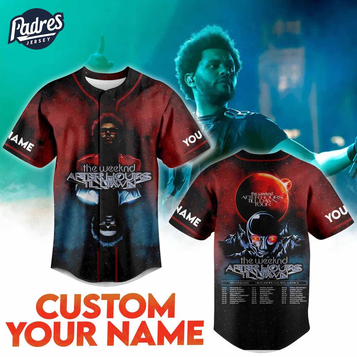 Custom The Weeknd Baseball Jersey For Fans - Padres Jersey Oasis: Elevate Your Baseball Style Game