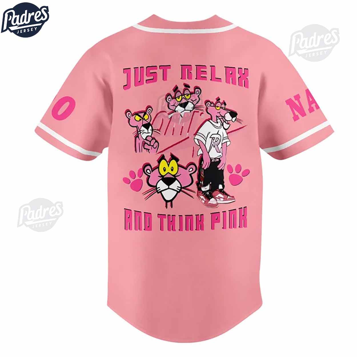 Custom Valentine Pink Panther Baseball Jersey - Padres Jersey Oasis: Elevate Your Baseball Style Game