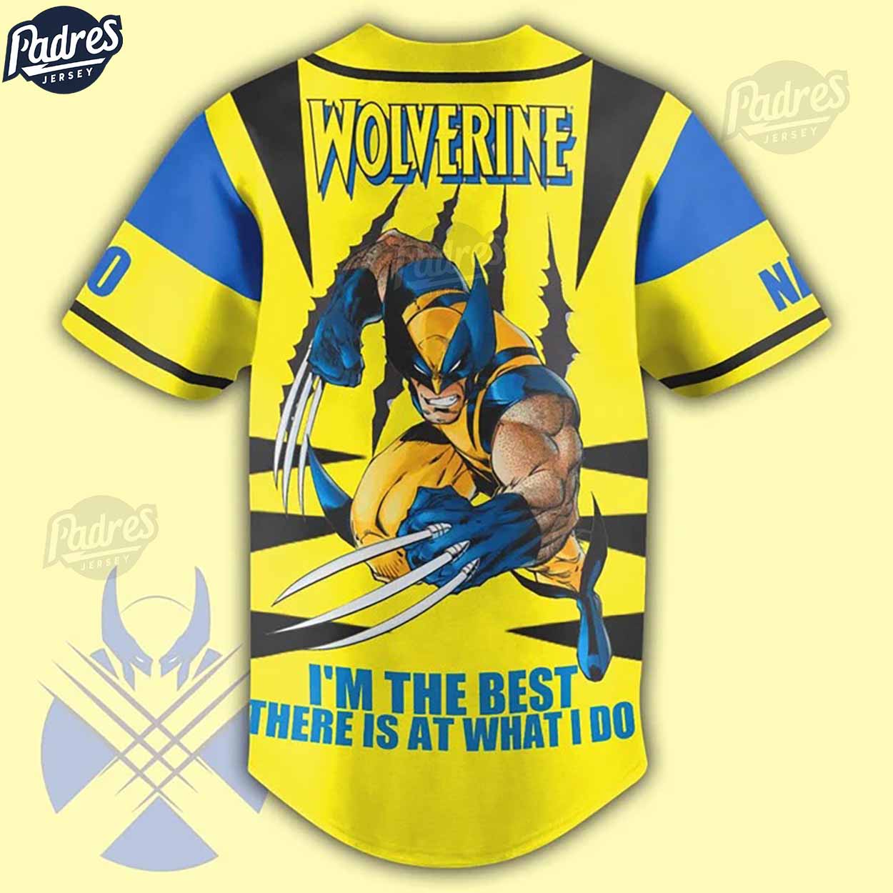 Custom Wolverine I’m The Best There Is At What I Do X-men Baseball Jersey - Padres Jersey Oasis: Elevate Your Baseball Style Game