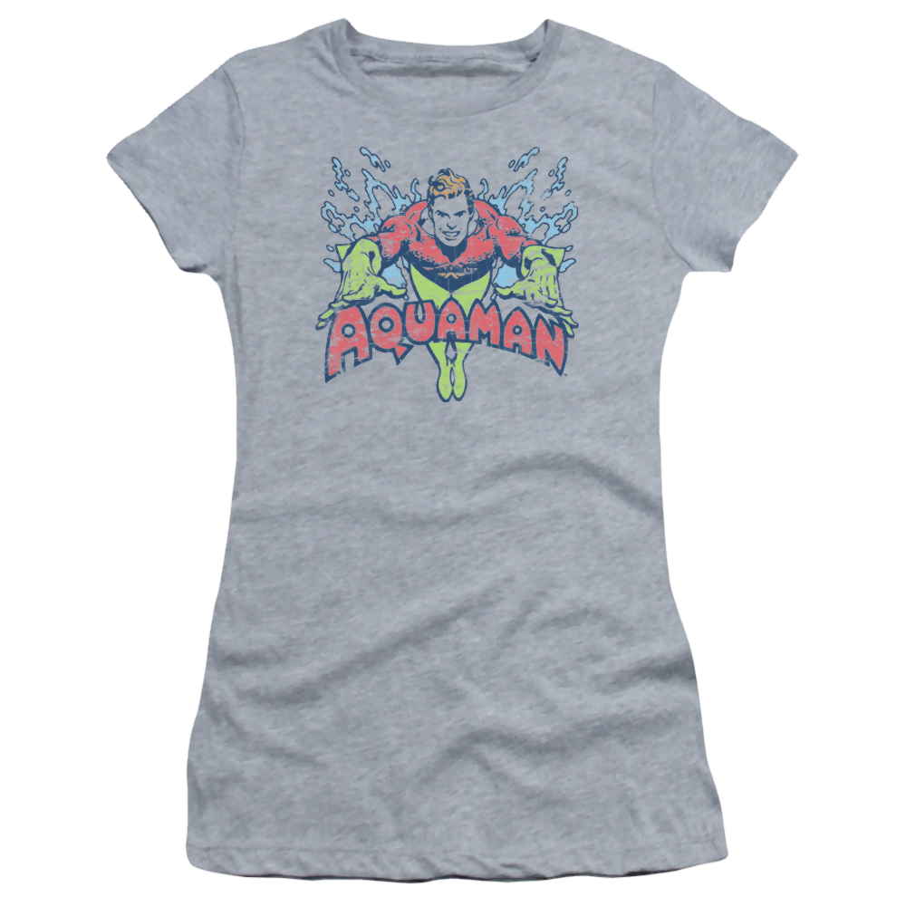 Aquaman Splish Splash - Juniors T-Shirt