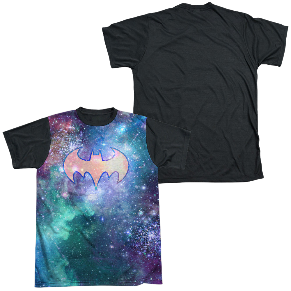 Batgirl Shielded Galaxy - Men's Black Back T-Shirt