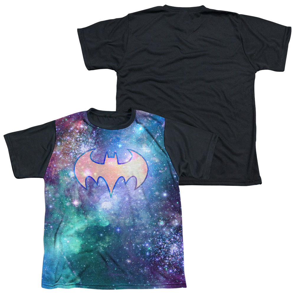 Batgirl Shielded Galaxy - Youth Black Back T-Shirt