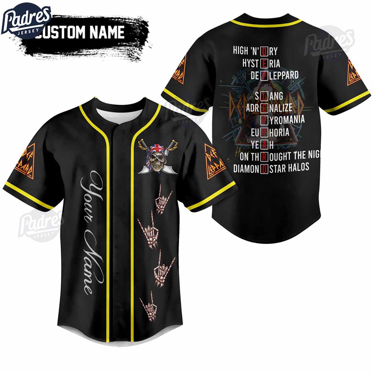 Def Leppard Personalized Baseball Jersey Fan Gear - Padres Jersey Oasis: Elevate Your Baseball Style Game