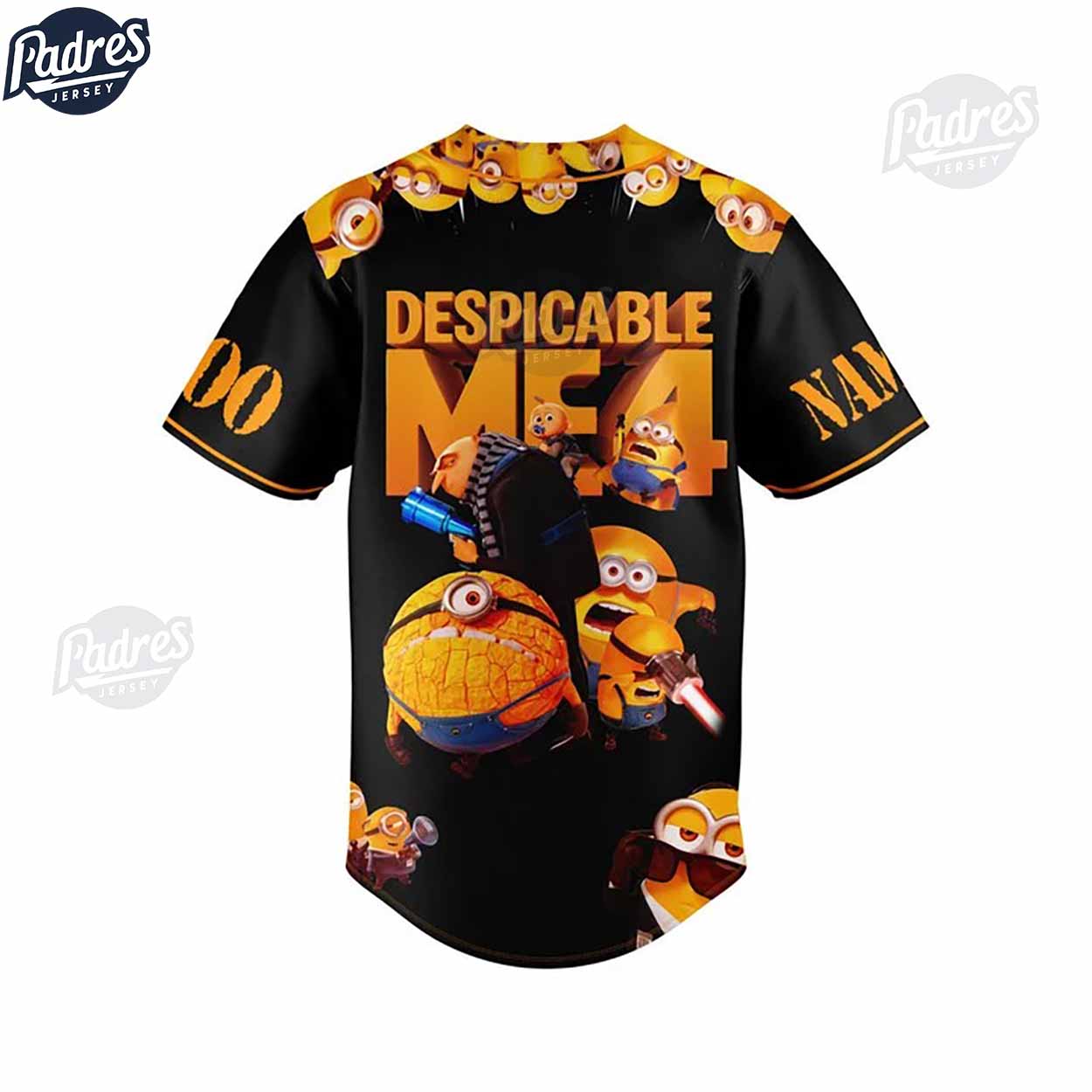 Despicable Me 4 Minion Custom Baseball Jersey - Padres Jersey Oasis: Elevate Your Baseball Style Game
