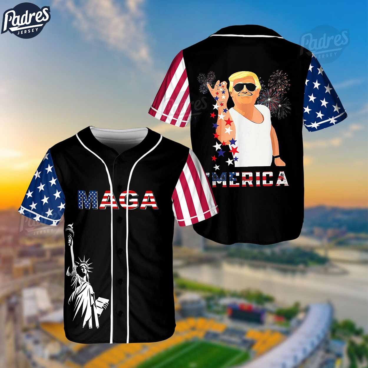 Donald Trump Salt Merica Freedom Patriotic Independence Day Baseball Jersey - Padres Jersey Oasis: Elevate Your Baseball Style Game