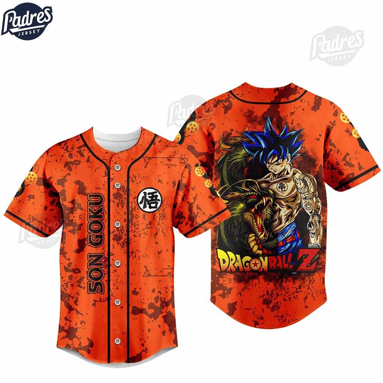 DragonBall Z Son Goku Baseball Jersey - Padres Jersey Oasis: Elevate Your Baseball Style Game