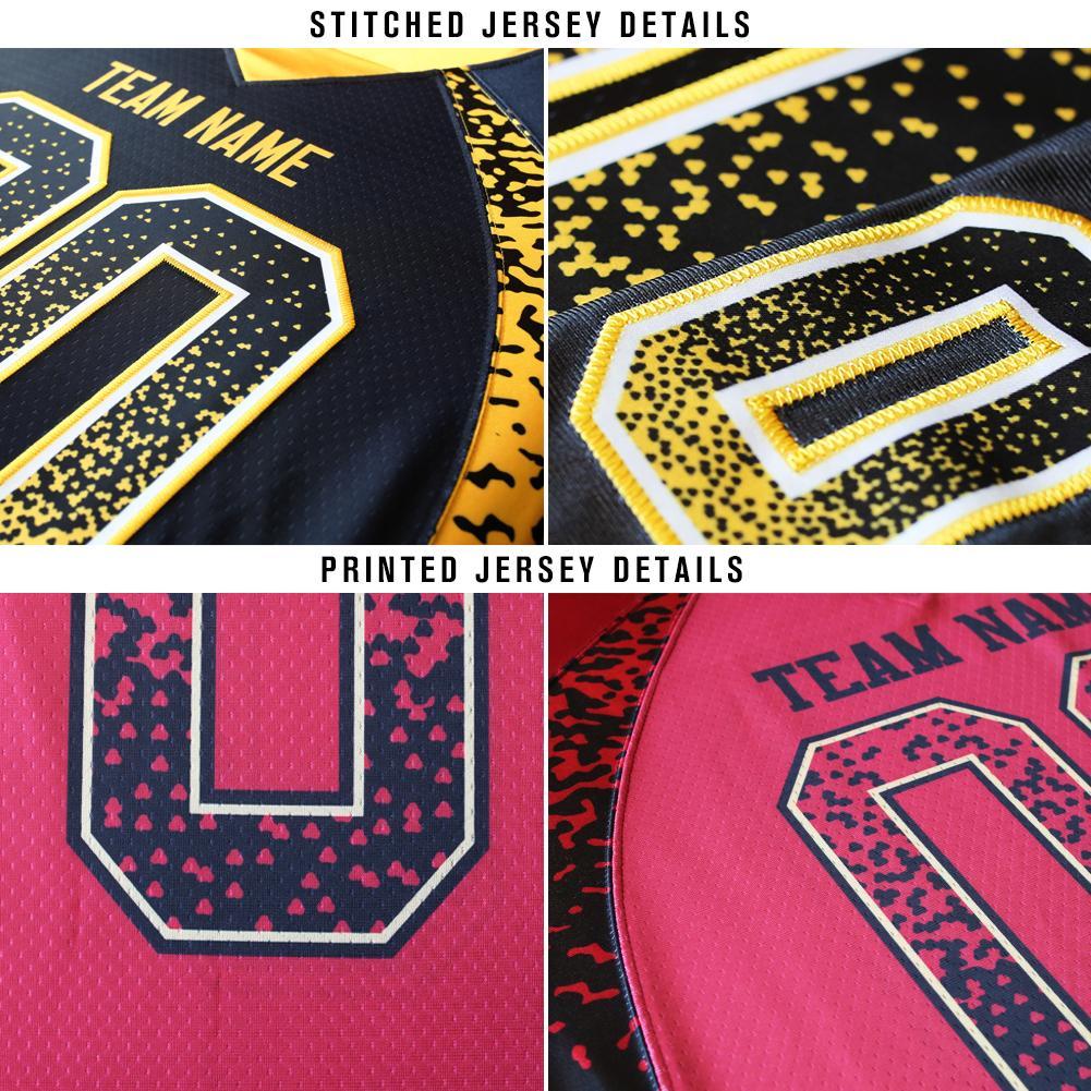 Custom Black Powder Blue-White Drift Fashion Football Jersey