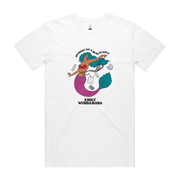 Emily Wurramura / No Music On A Dead Planet Tee (White)