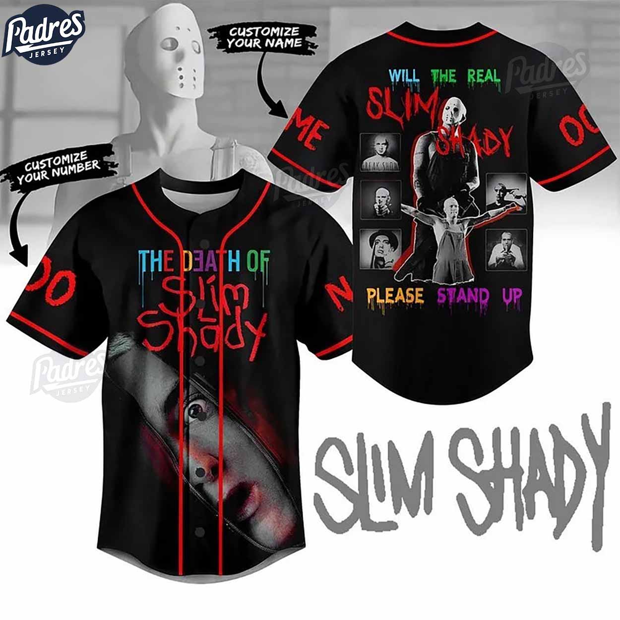 Eminem The Death Of Slim Shady Custom Baseball Jersey For You - Padres Jersey Oasis: Elevate Your Baseball Style Game