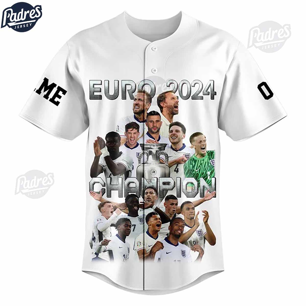 England Euro 2024 Champions Custom Baseball Jersey - Padres Jersey Oasis: Elevate Your Baseball Style Game