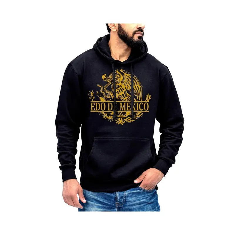 Estado De Mexico Mexico Eagle Emblem Hoodie Sweatshirt Cotton Fabric