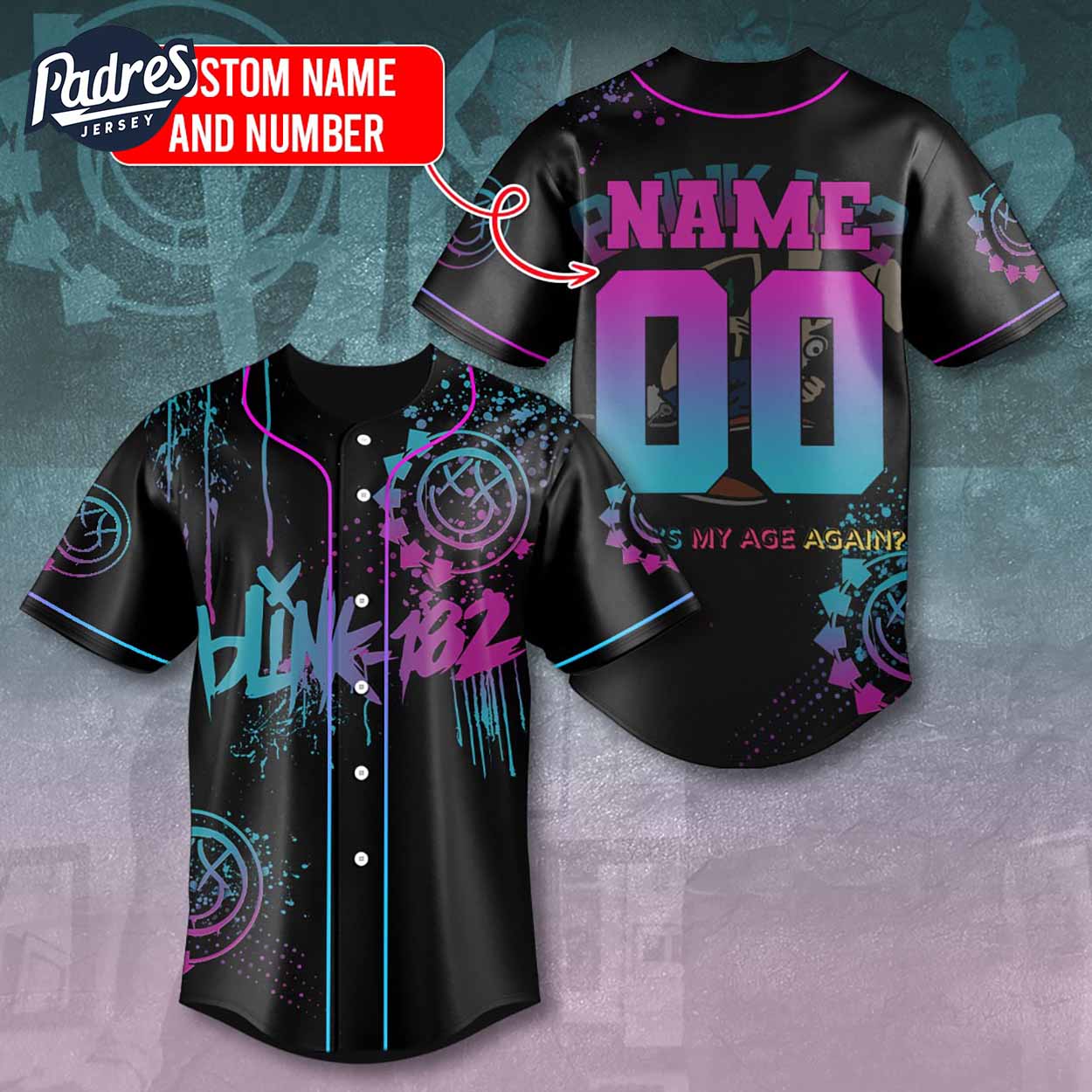 Exclusive Blink-182 Custom Baseball Jersey for Fans - Padres Jersey Oasis: Elevate Your Baseball Style Game