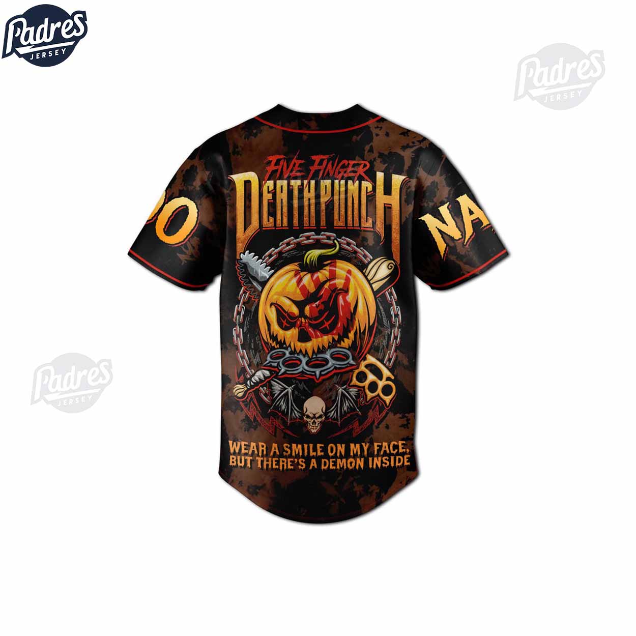 Custom Five Finger Death Punch Halloween Baseball Jersey - Padres Jersey Oasis: Elevate Your Baseball Style Game