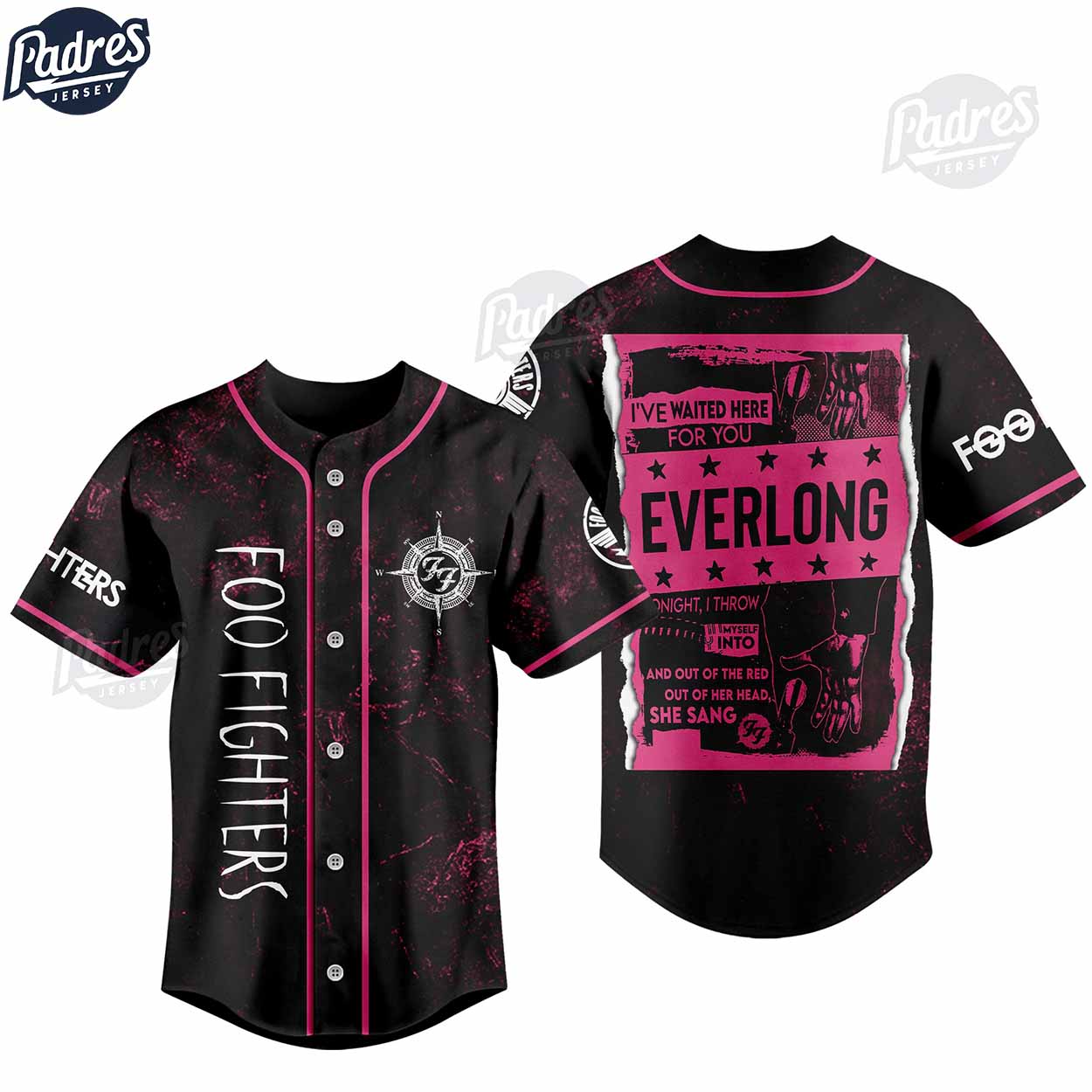 Foo Fighter Everlong Custom Baseball Jersey Style - Padres Jersey Oasis: Elevate Your Baseball Style Game