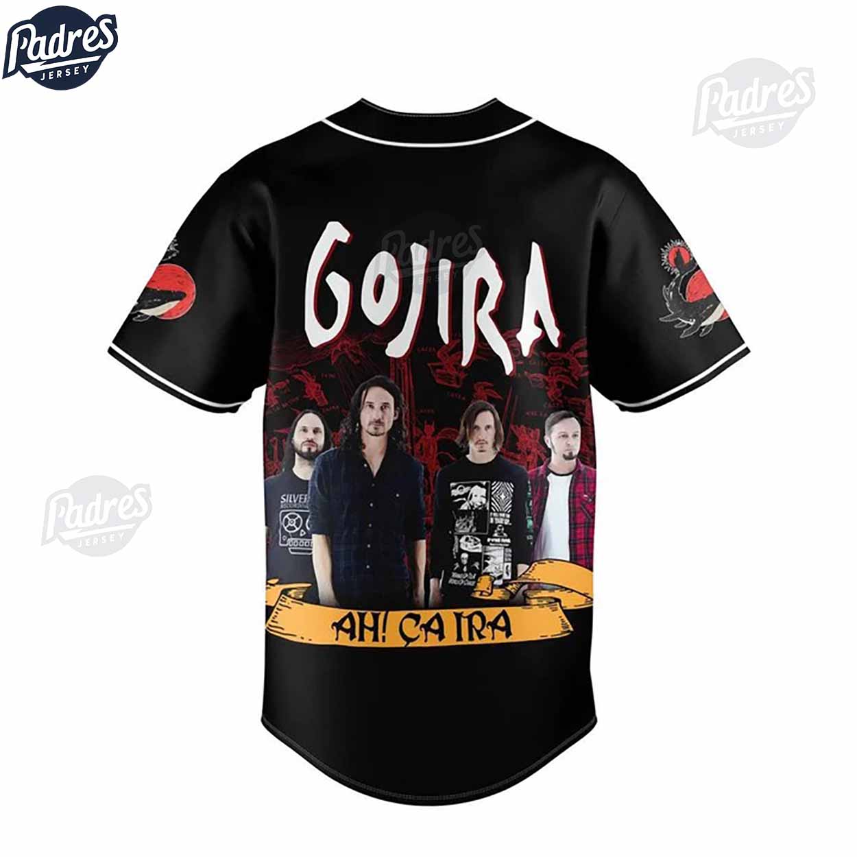 GOJIRA Custom Black Baseball Jersey - Padres Jersey Oasis: Elevate Your Baseball Style Game