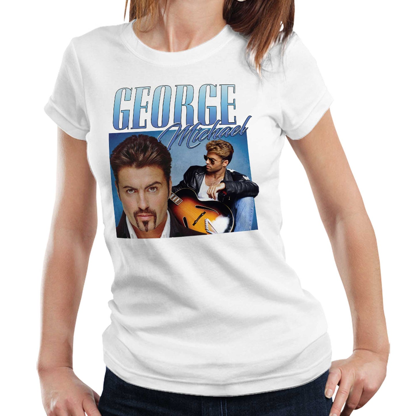 George Michael Appreciation Fitted Ladies TShirt