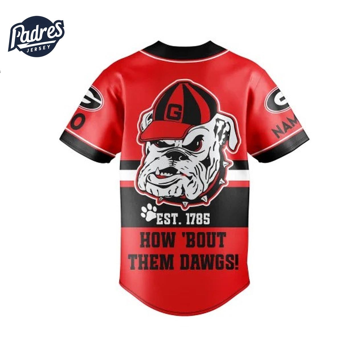 Georgia Bulldogs Est 1785 Custom Baseball Jersey - Padres Jersey Oasis: Elevate Your Baseball Style Game