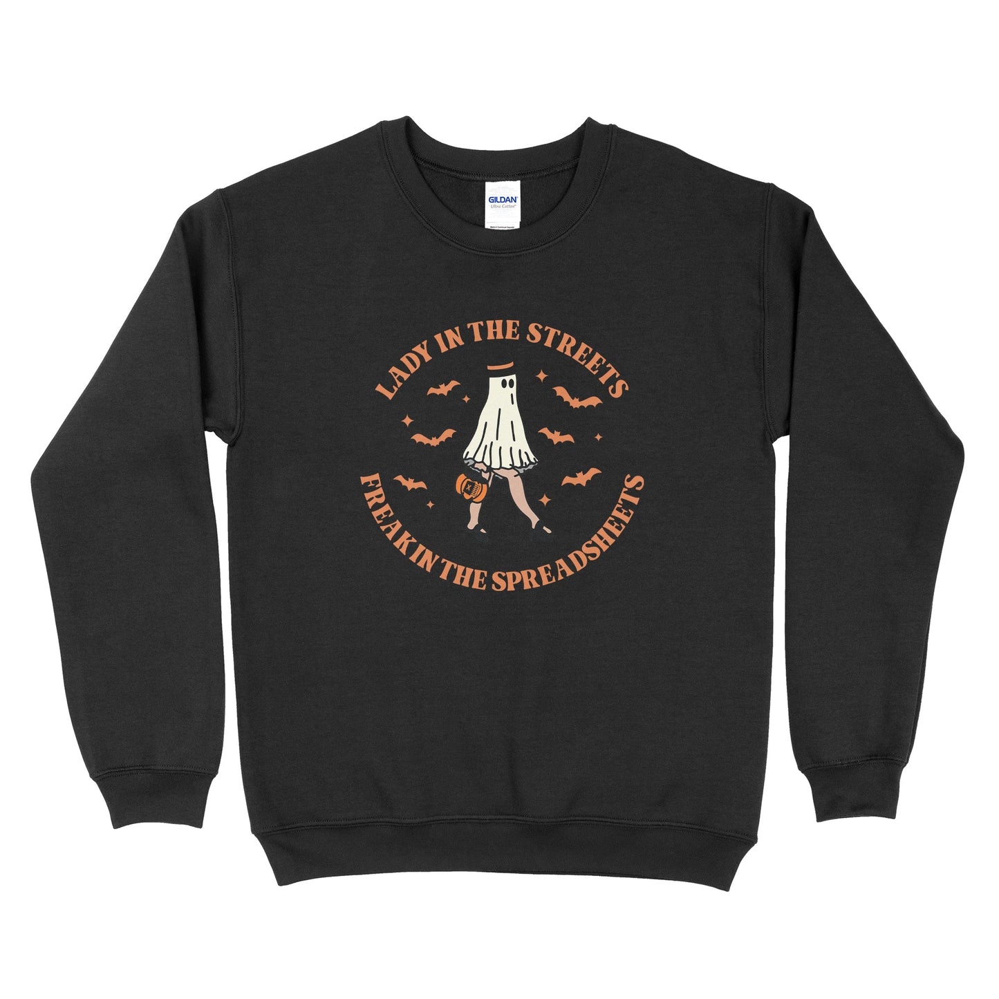 Lady In The Streets Freak In The Spreadsheets Halloween Sweatshirt