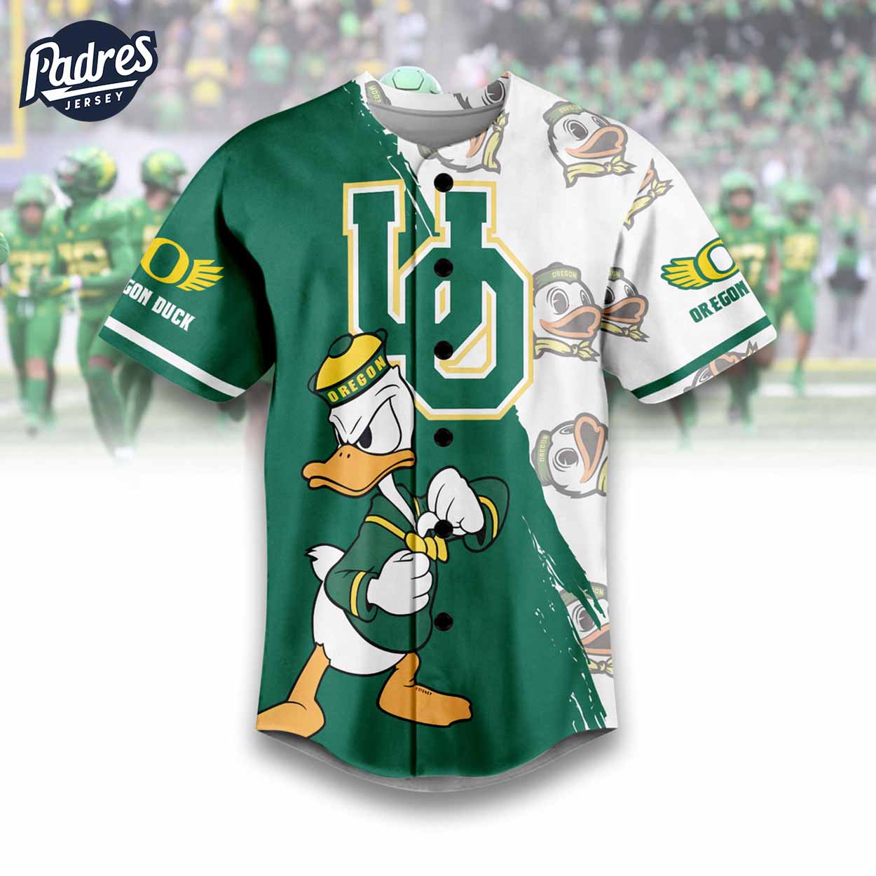 Go Ducks Mighty Oregon Football Baseball Jersey - Padres Jersey Oasis: Elevate Your Baseball Style Game