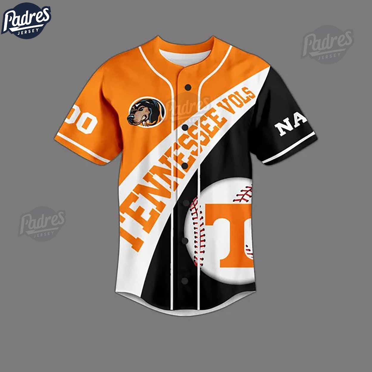 Go T Big Orange Custom Baseball Jersey Tennessee Volunteers Team Design - Padres Jersey Oasis: Elevate Your Baseball Style Game