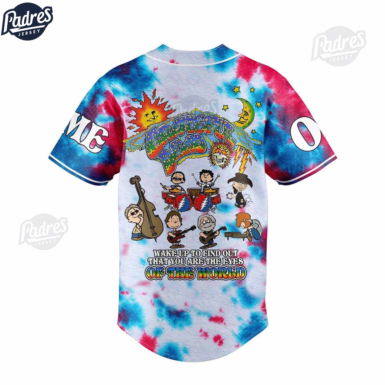 Grateful Dead Eyes Of The World Custom Baseball Jersey - Padres Jersey Oasis: Elevate Your Baseball Style Game