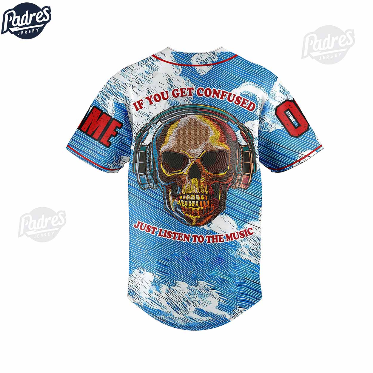 Grateful Dead If You Get Confused Just Listen To The Music Custom Baseball Jersey - Padres Jersey Oasis: Elevate Your Baseball Style Game