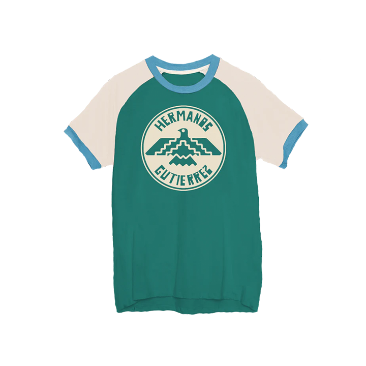 Hermanos Gutiérrez / Thunderbird Ringer Tee (Green/White)