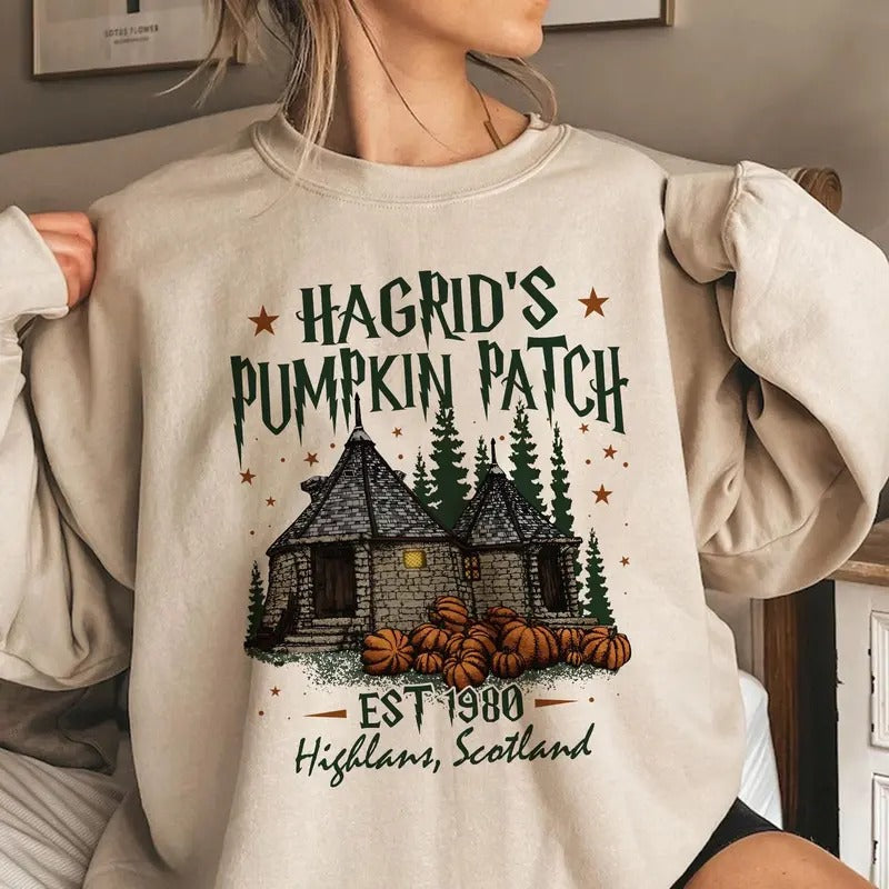 Hagrid's Pumpkin Farm Sweatshirt, Fall Pumpkin Shirt, Pumpkin Season, Potterhead Fan Gift, Pumpkin Patch Shirt, Pumpkin Halloween