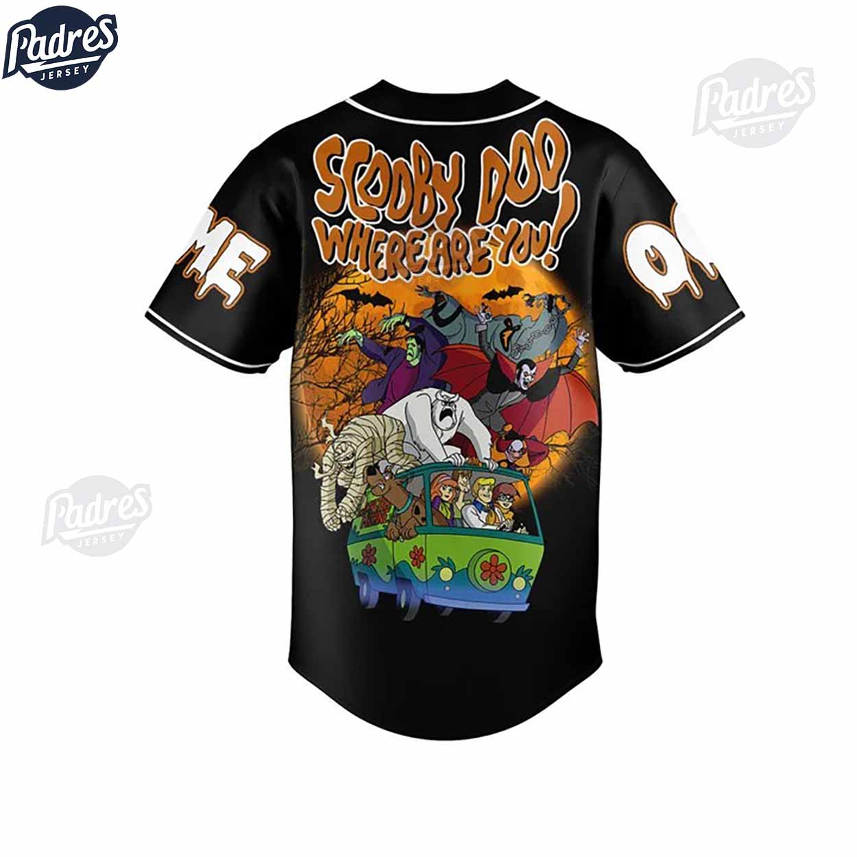Halloween Scooby Doo Where Are You Custom Baseball Jersey - Padres Jersey Oasis: Elevate Your Baseball Style Game